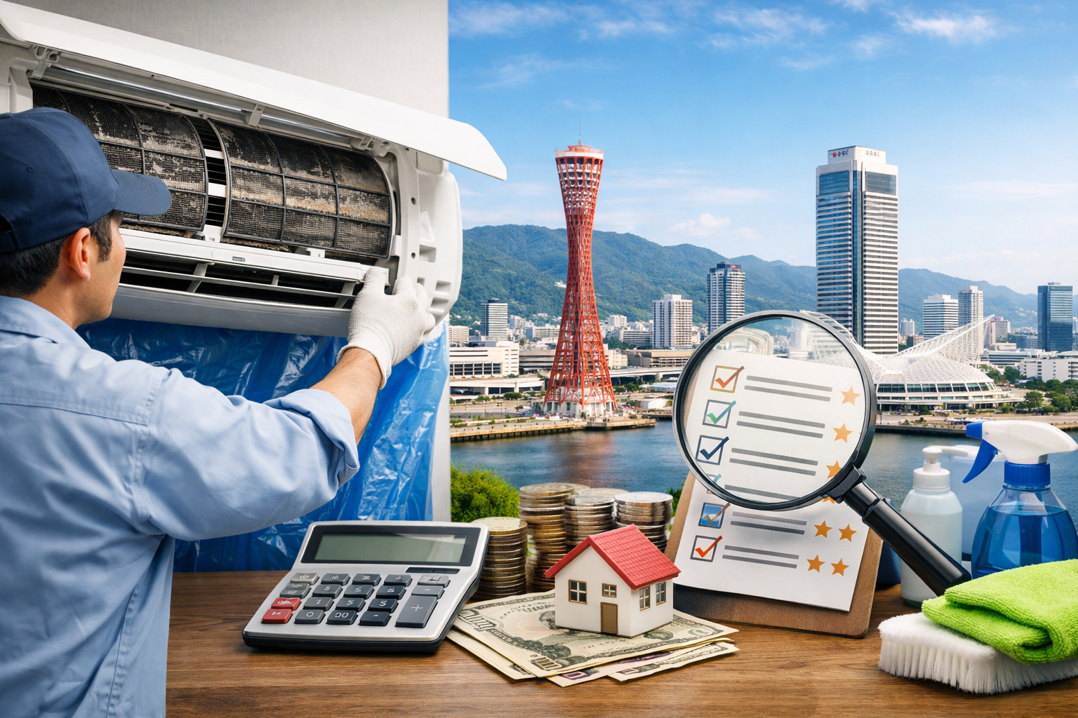 東灘区のエアコンクリーニング業者はどう選ぶ？料金相場と比較ポイント
