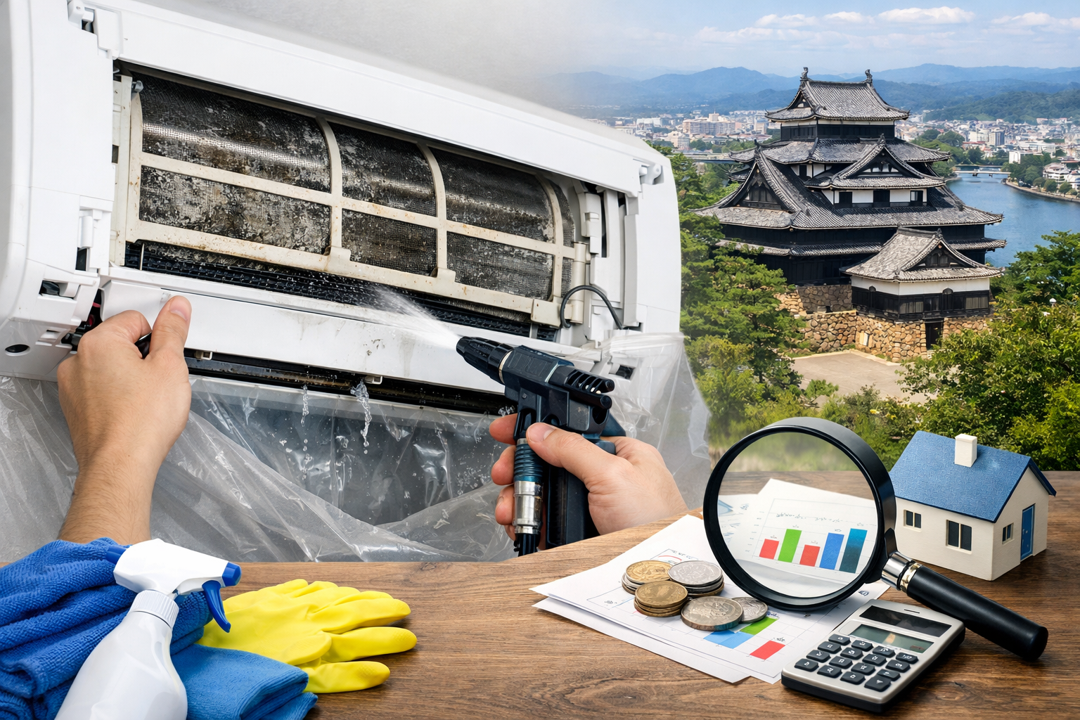 松江市のエアコンクリーニング業者はどう選ぶ？料金相場と比較ポイント