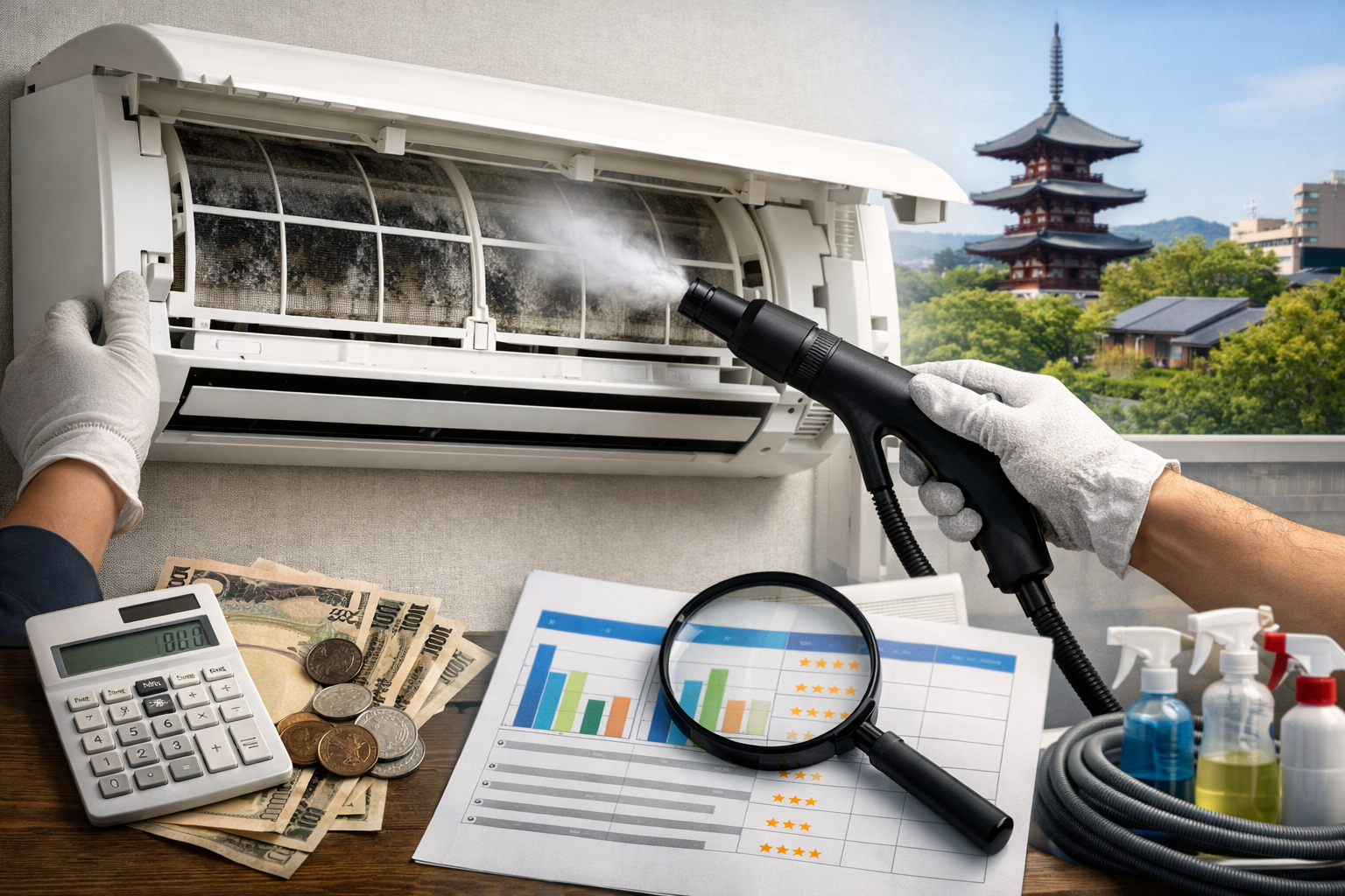 袋井市のエアコンクリーニング業者はどう選ぶ？料金相場と比較ポイント