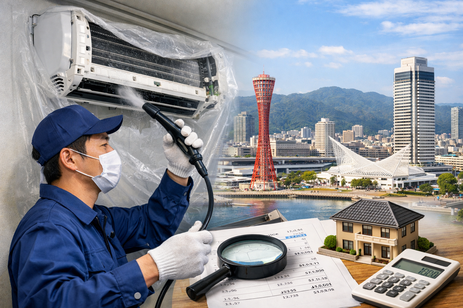 神戸市灘区のエアコンクリーニング業者｜料金相場と選び方