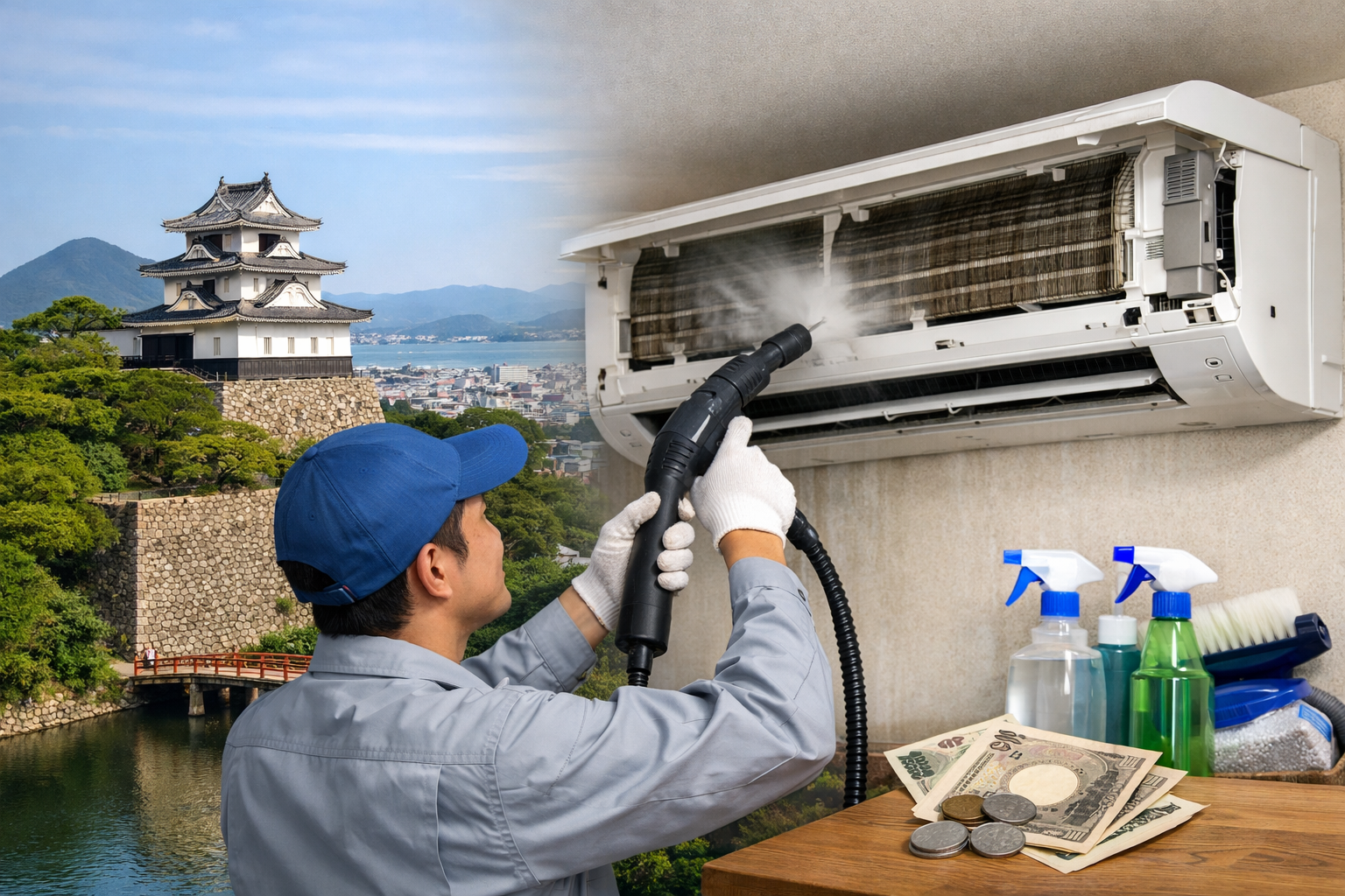丸亀市のエアコンクリーニング業者｜料金相場と選び方