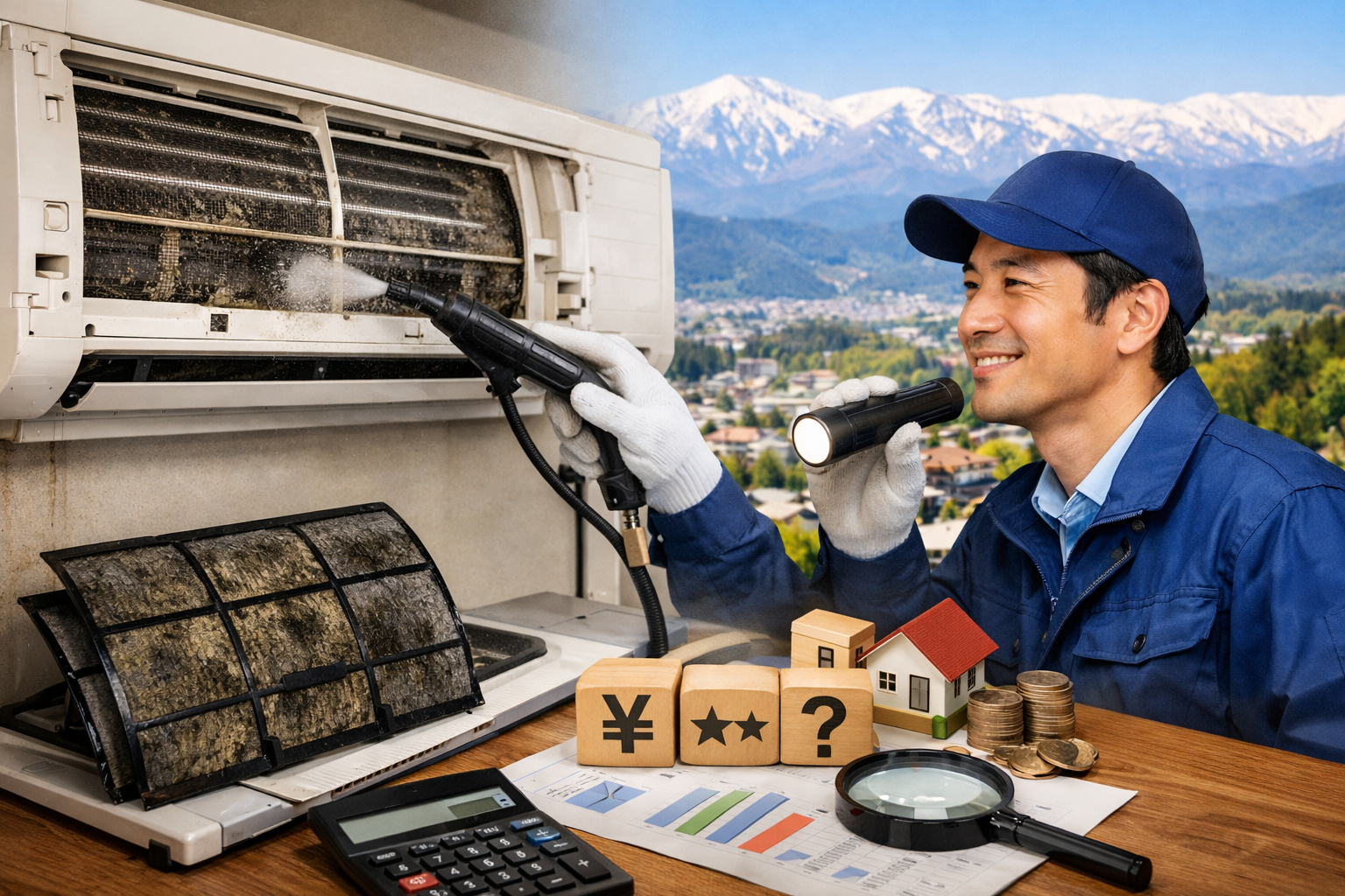 白山市のエアコンクリーニング業者はどう選ぶ？料金相場と比較ポイント