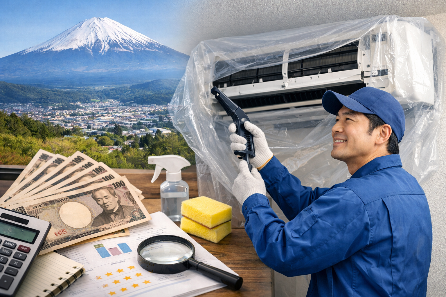 御殿場市のエアコンクリーニング業者はどう選ぶ？料金相場と比較ポイント